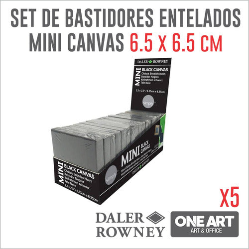 Daler Rowney Mini Canvas Set 6.5 X 6.5 Cm X5 0