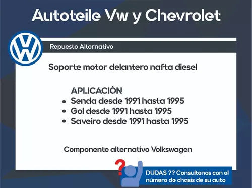 AUTOTEILE Support Engine Front + Stop for Nafta/Diesel Senda Gol Sav.1.6gol1.4 1