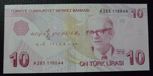 Turquia Billete 10 Liras Unc 2009 Pick 223b 2