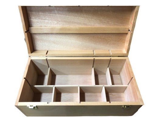 Wooden Multi-Purpose Box Artmate 40x20x15.5cm with Dividers 4