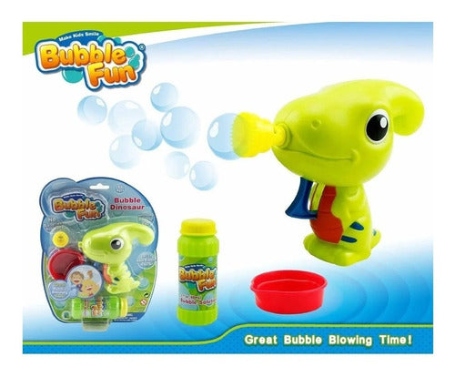 Bubble Fun Friction Power Dinosaur Green Bubble Blower 1