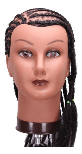 Lian 14-15" Yak Hair Cosmetology Mannequin Head 4