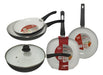 Ceramic Cookware Set 6pcs: Wok, 3 Frying Pans, Skillet, Non-Stick 0