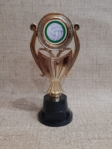 CABPremiaciones Trofeo Plástico Copa Plana Voley Volley Pelota 18cm Souvenir 1