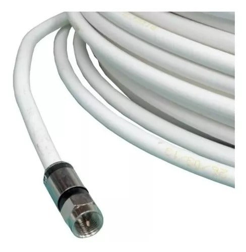 Coaxil 20mts Cable Coaxial RG6 Armado C/ Conectores 0