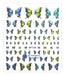 Self-Adhesive Nail Stickers - Butterflies - Nail Art 119