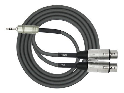 Kirlin Y-371PRL 03FT Miniplug to XLR Patch Cable 1