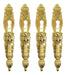 Tirador Jai Bocallave 118mm Muebles Vintage Dorado X 4 0