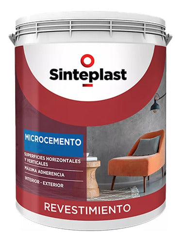 Sinteplast Microcemento En Pasta Listo Para Usar 25kg Gris 0