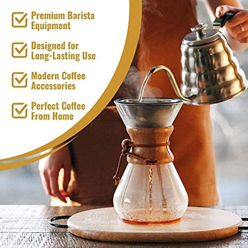 Barista Warrior Gold Filter: Titanium Coated Drip Coffee Filter Cone 1