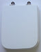 Dioniso White Wood Toilet Seat Cover with Stainless Steel Hardware and Expanding Screw Hub 0