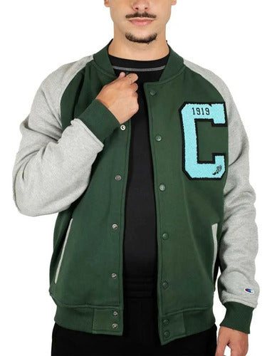 Champion Campera Superfleece Letterman V79525586epbverde 0