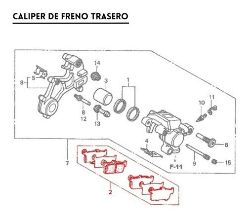 Honda Original Rear Brake Pads for NX4 Falcon 1