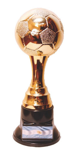 Trofeo Futbol Balon De Oro -28cm Sin Jug -37 Cm Con Jugador 0