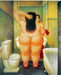 Ahi Tenes la Puerta Cuadro Hombre Y Mujer En El Baño Arte Botero X2un - 19x25 2