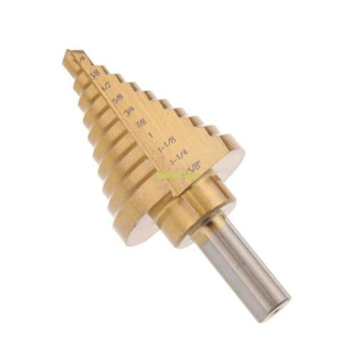 Titanium Coated Step Drill Bit Tool - Tri 2