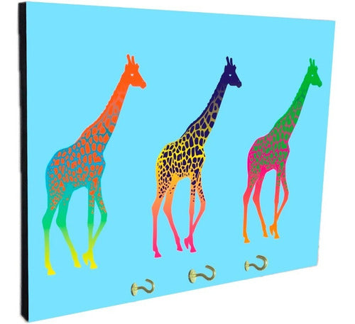 Wall Mounted Key Holder Giraffes Various Models 15x20cm (3) 0
