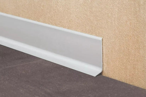 Atrim Slim Chrome Matte Aluminum Baseboard 6 Cm 2063 X 2.5 Meters 1