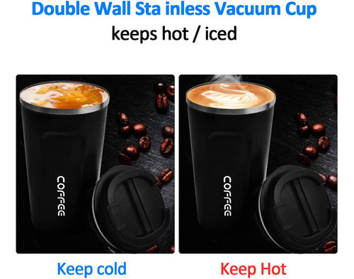 MAUMAU OBJETOS Stainless Steel Thermal Coffee Mug Leak-Proof Lid 510ml 2