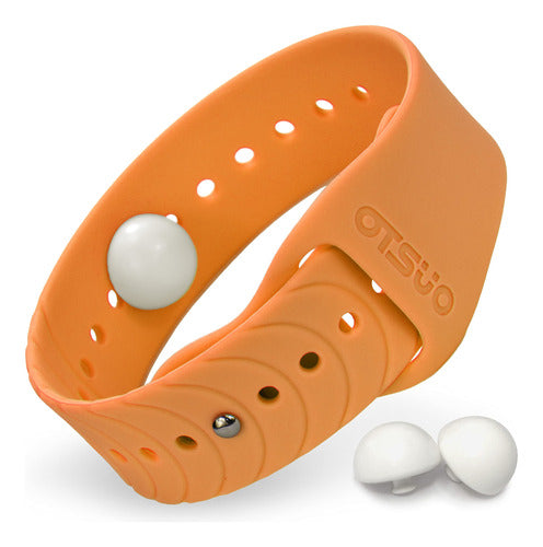 Otsuo Nausea Relief Wristband for Motion and Sea Sickness - Tangerine 0