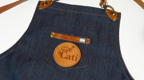 Unisex Jean and Leather Apron for Bar Chef Catering Events 5