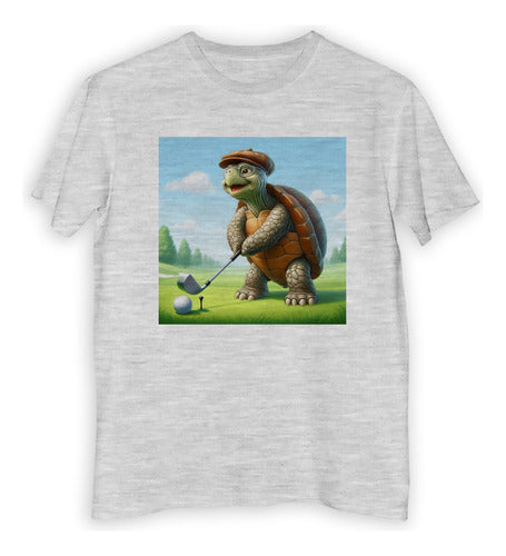 Tienda Cubik Children's T-Shirt Turtle Playing Golf Sports M1 1