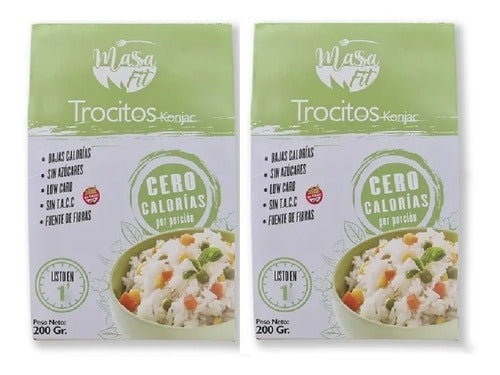 Massa Fit Konjac Rice Substitute Pack of 2 - Gluten-Free 200g Each 0