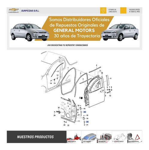 Perno Bisagra Puerta Del Chevrolet Astra 4