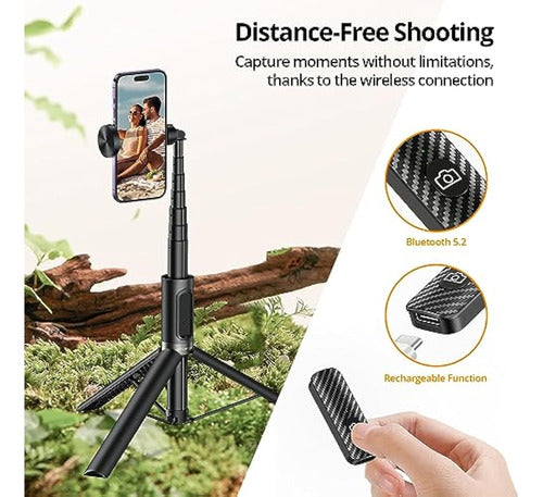 Atumtek Trípode Selfie Stick De 55 Pulgadas, 1