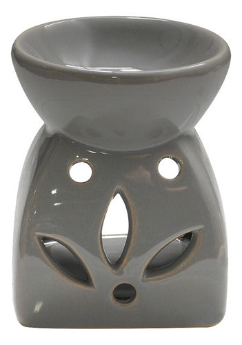 Grupo Utopía Hornillo De Ceramica Diseño Tres Hojas 7,3 Cm Importado 0