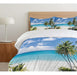 Ambesonne Summer Duvet Cover Set, Bottom Bay Barbados Beach 4