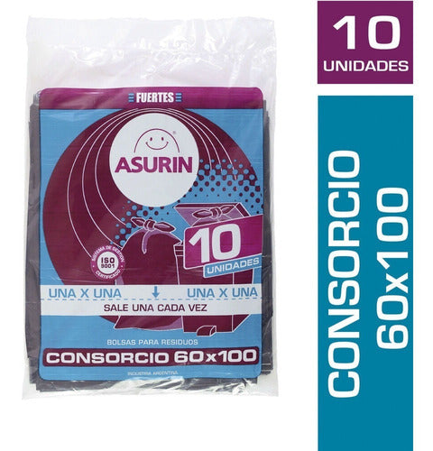 Asurin Heavy-Duty Consortium Bags 60x100 Cm Pack of 10 Bags 0