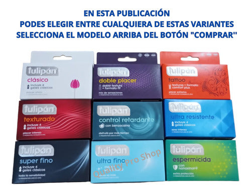 Tulipán Double Pleasure Condoms 4 Boxes X12 Varieties 4