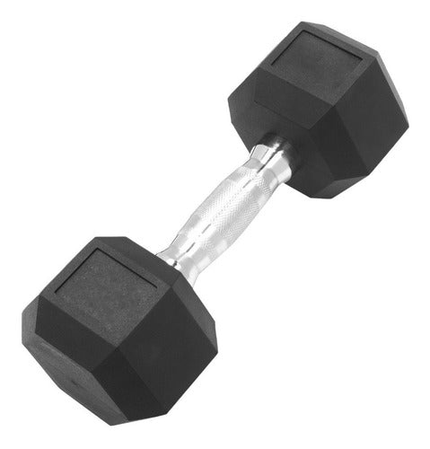 Quuz Hexagonal Rubber Bumper Dumbbell 2.5 Kg - Gymtonic 0