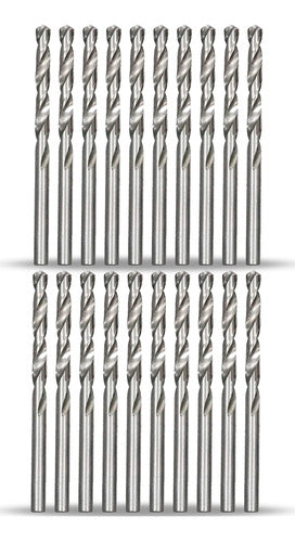 Kit 30 Brocas Aço Rápido Polida 3mm P/ Metal Mtx 0