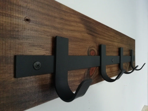 Industrial Style Iron Coat Rack 60cm 4 Hooks 6