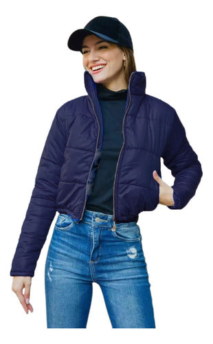 Women's Short Inflatable Puffer Jacket Fashion Coat 9