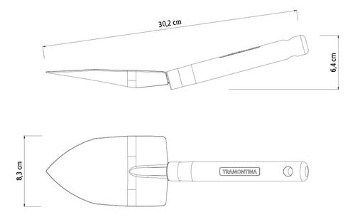 Tramontina Wide Hand Shovel for Gardening Wooden Handle 1