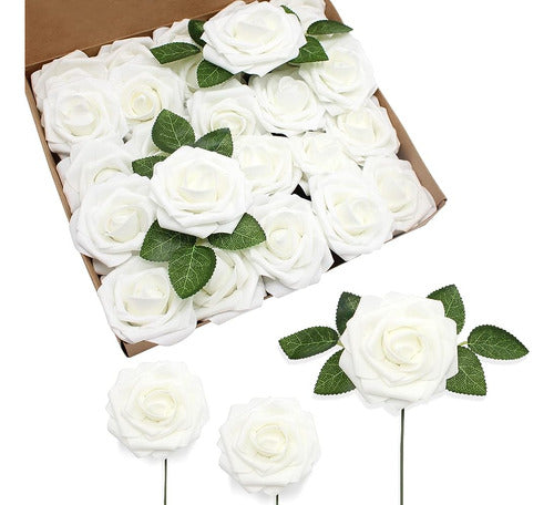 ~? Joylex Flores Artificiales Rosas Realistas, 50pcs Rosas F 0