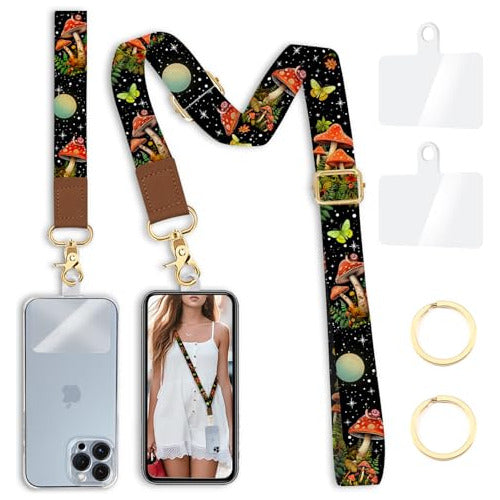 Mushroom Phone Lanyards - Long and Short Straps 0