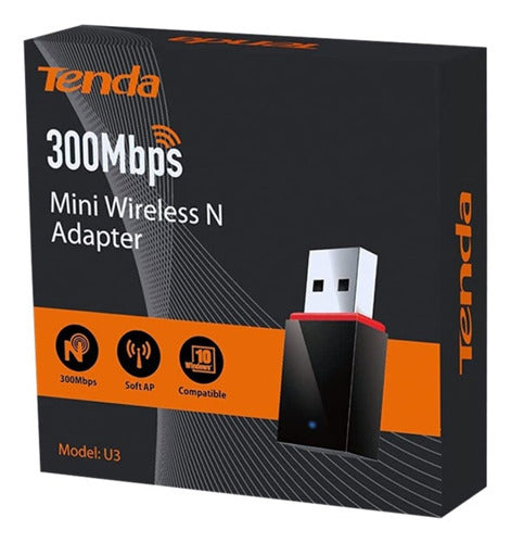 Adaptador Wifi Tenda U3 300mbps 4