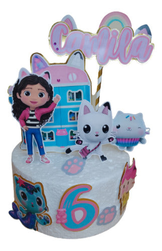 Adorno Gaby Casa De Muñeca Cake Topper Personalizado 1