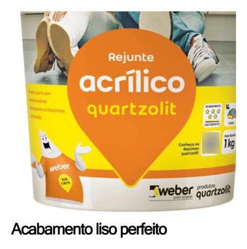 Rejunze Acrílico Cinza Platina 1 Kg Quartzolit 3