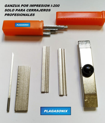 Professional Locksmith Multi-Point Impression Pick Set with I-200 Handle 2