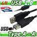 6 Pies 2.0 Usb Velocidad Alta Cable A Cable Male/a Macho W/n 1