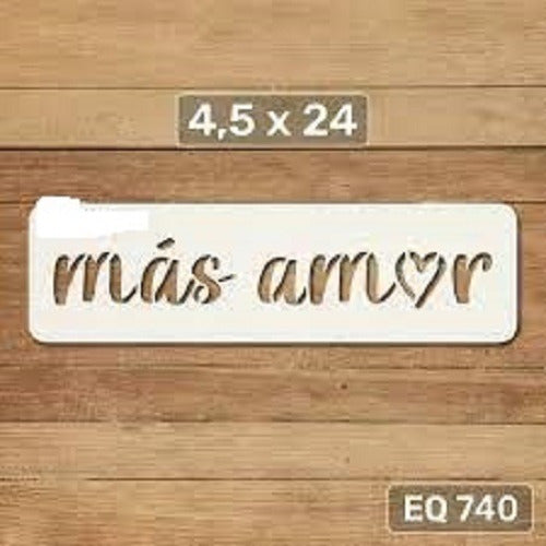 EQ Stencil Arte 5x24 Cm Mod740 Mas Amor {003-00023_740} 0