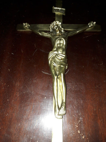 Antigo Crucifixo Bronze Maciço Jpgyn 7