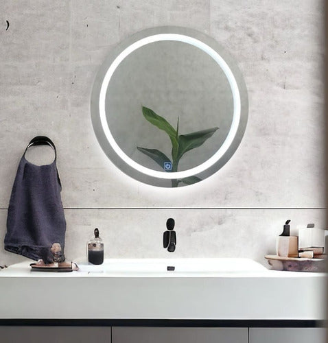 Lumens Touch LED Round Mirror 70cm Free Shipping 1