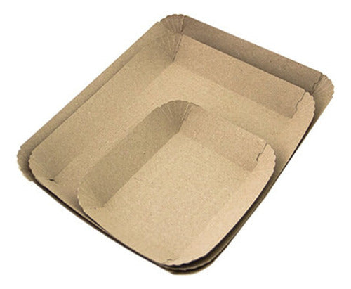 UMPAPEL Kraft Bakery Trays N°1 (15x13x3 Cm) X 100 Units 1