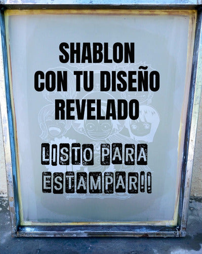 Shablon 40x50 En 47 Hilos + Grabado + Bajada - Y A Estampar! 0